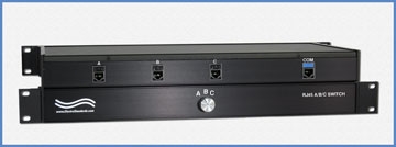 Model 9081 RJ45 A/B/C Switch, Manual, Rackmount, CAT5e